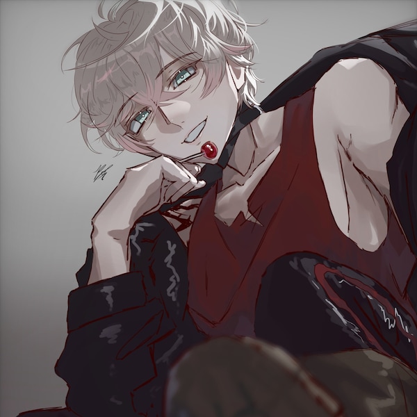 Unknown Saeran with sucker Poster Mystic Messenger