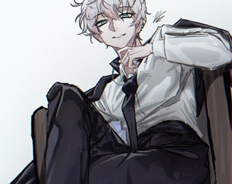 Suit Saeran Choi Mystic Messenger Poster