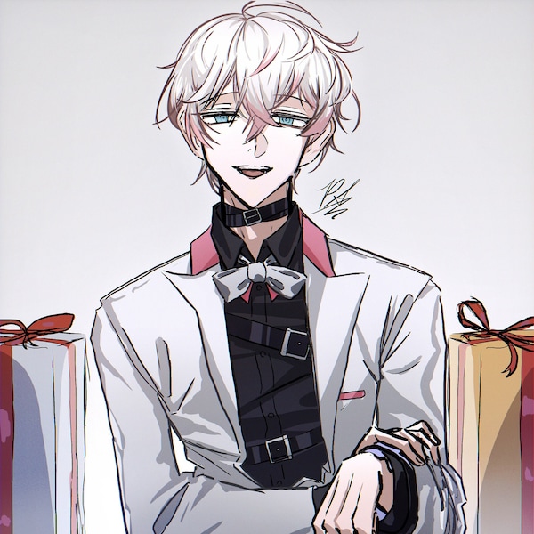 Christmas Saeran Unknown Mystic Messenger Postcard