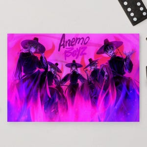 Wanderer Scaramouche Xiao Kazuha Aether Venti Anemo Boyz Postcard