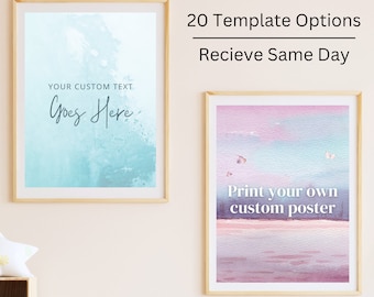 Póster de texto personalizado, coloque su texto en un póster, póster de cotización personalizado, póster personalizado, póster personalizado imprimible, haga su propio póster
