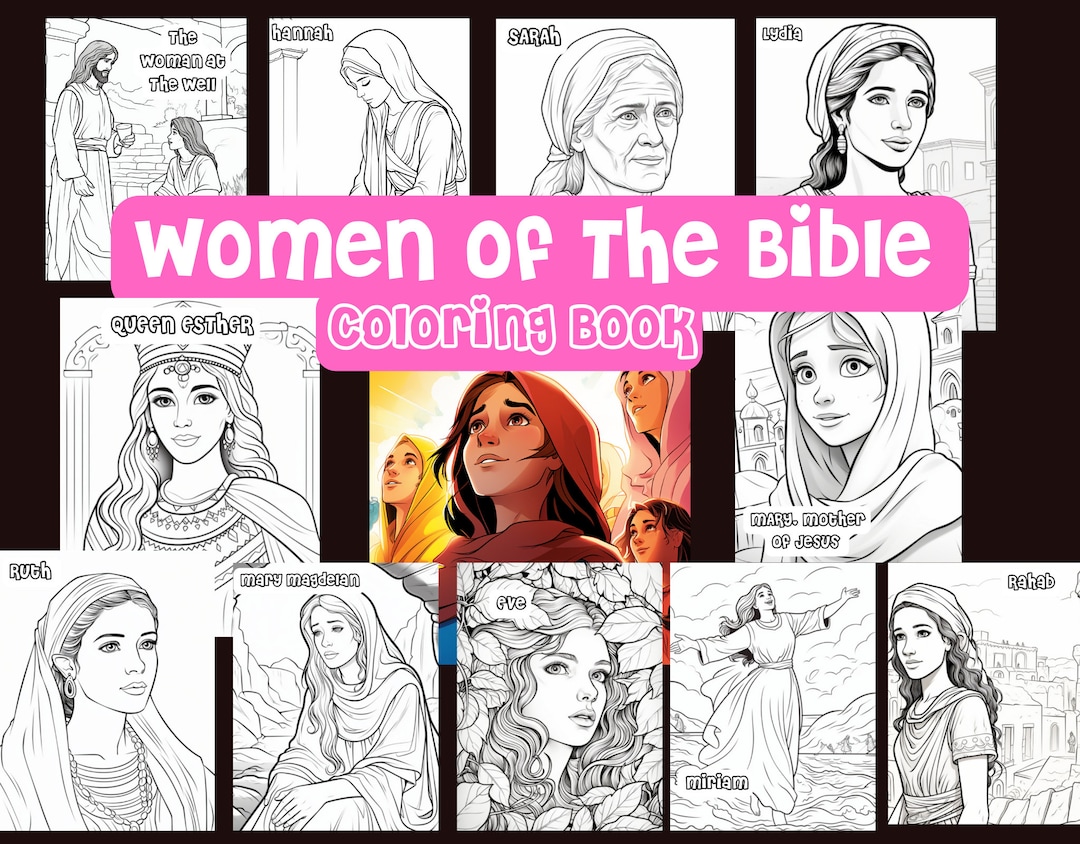 Women of the Bible Christian Coloring Pages for Adults, Kids ...