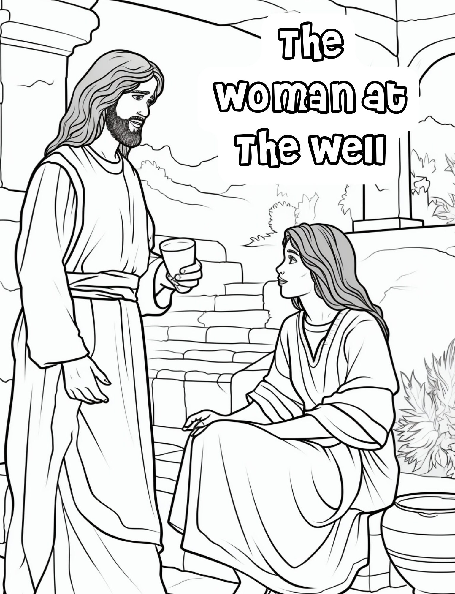 Women of the Bible Christian Coloring Pages for Adults, Kids ...