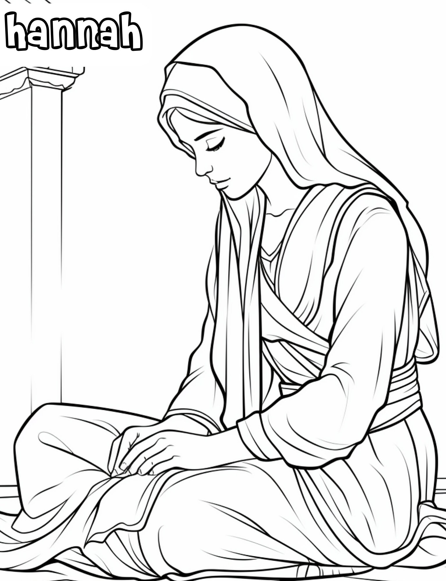 Women of the Bible Christian Coloring Pages for Adults, Kids ...
