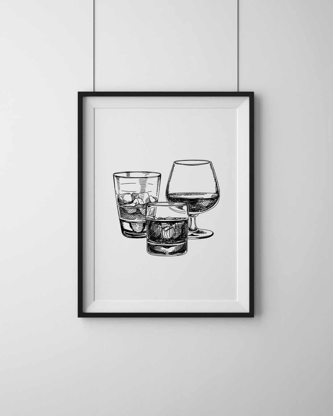 Bar Cart Prints PRINTABLE Margarita Art Margarita Decor Trendy Wall Art