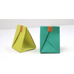 Origami-cadeautas - kleur- en maatvariatie - staand