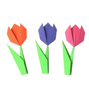 Origami Tulpe - Blume - Farb- und Größenvariation