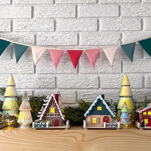 Christmas Bunting - Midcentury - Retro Scandi Holiday Garland