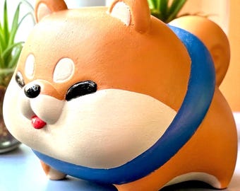 Made to Order Handpainted 3D Printed Chubby Puppy Shiba Inu