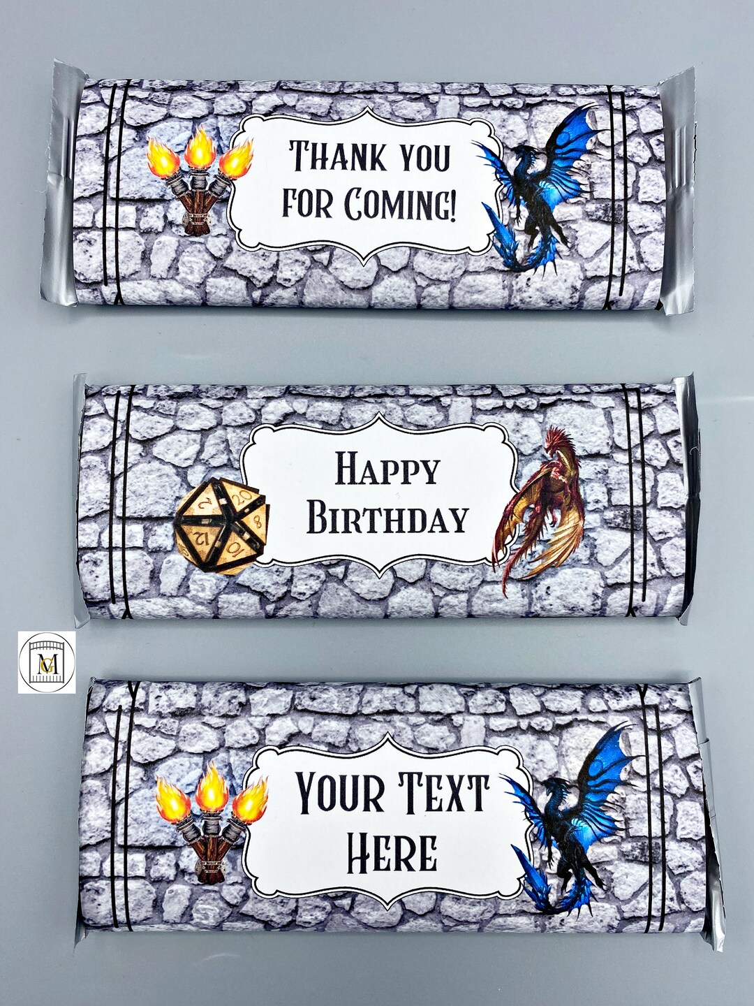 Dungeons Dragons Birthday Party Hershey Bar Label/editable/food Bar