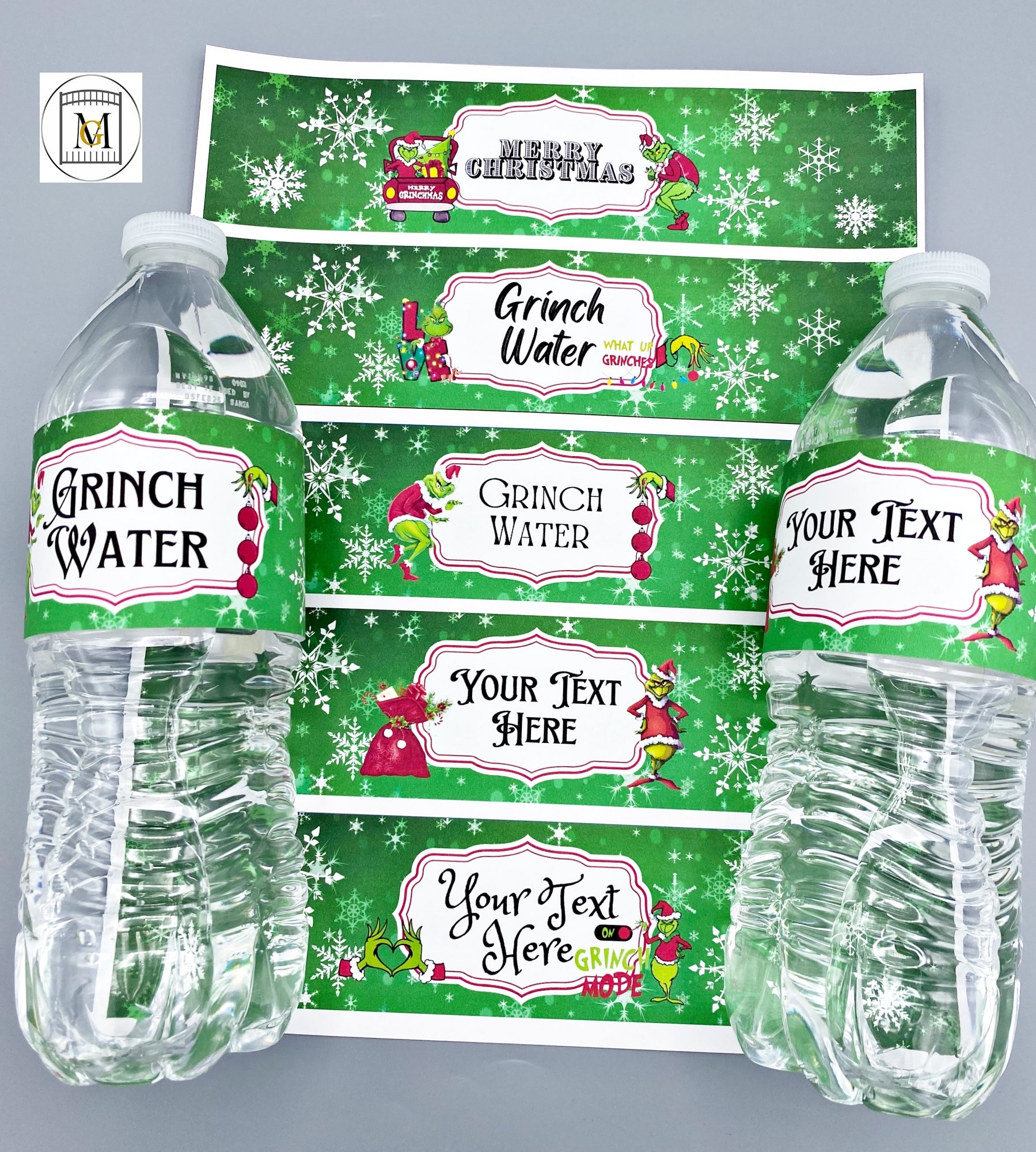 The Grinch Water Bottle Labels (instant Download) on Luulla