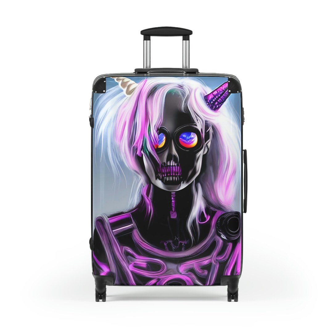 Suitcases Creepy and Cool Suitcase Skull Perfect for Etsy