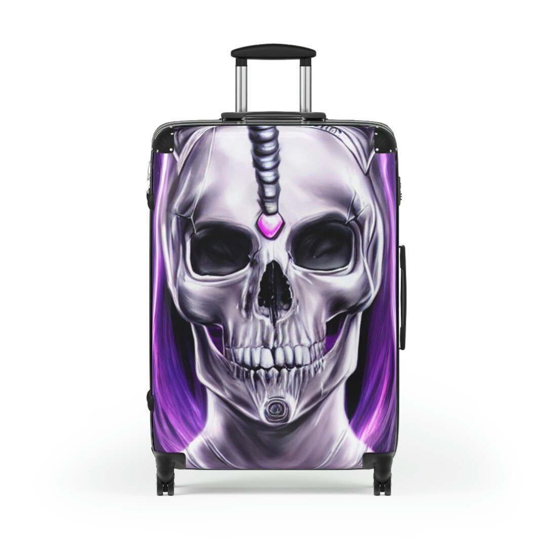 Suitcases Creepy and Cool Suitcase Skull Perfect for Etsy