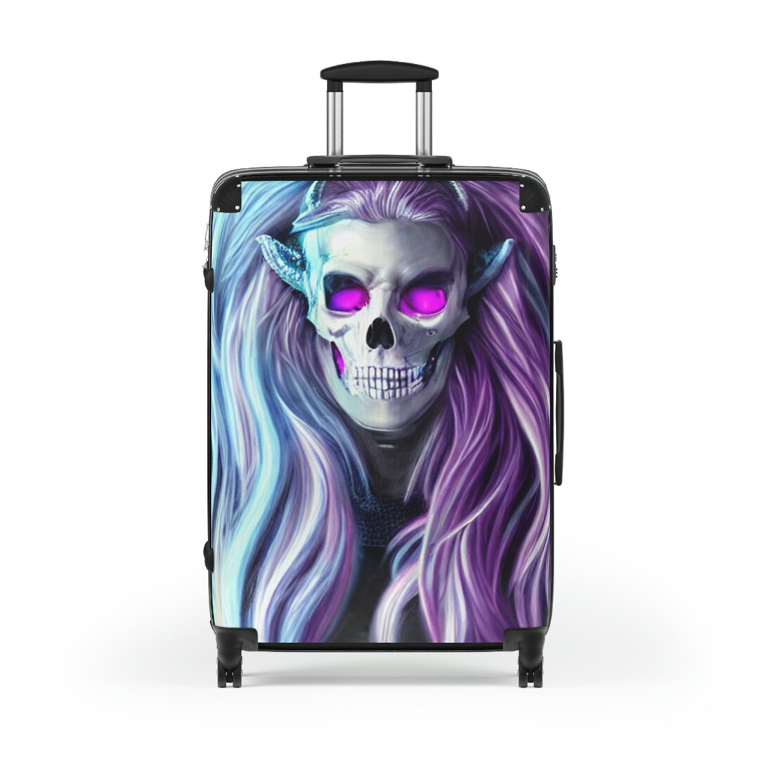 Suitcases Creepy and Cool Suitcase Skull Perfect for Etsy