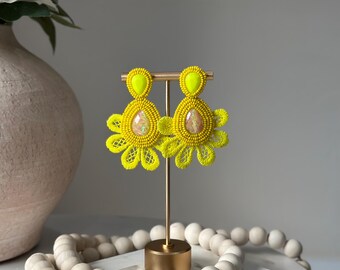 Georgous Yellow Handmade Earring