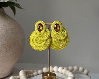 Handmade Yello Dangled Earring