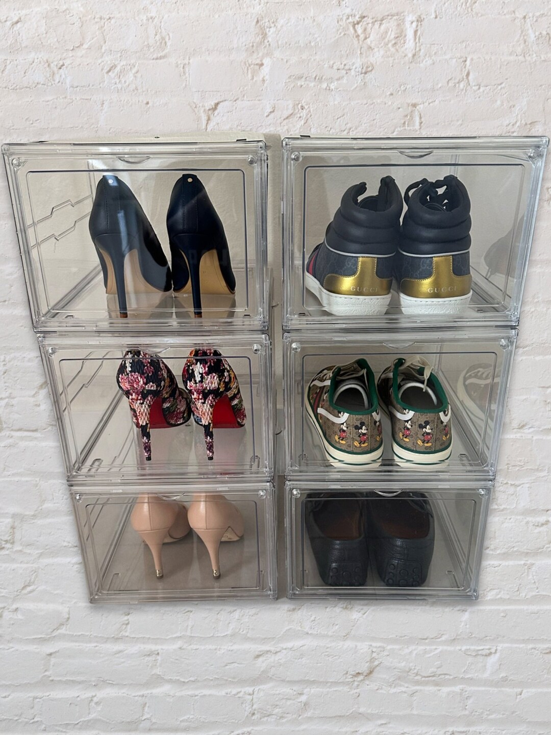 Shoe Storage Boxes Organizer Front and Size Sneaker Case