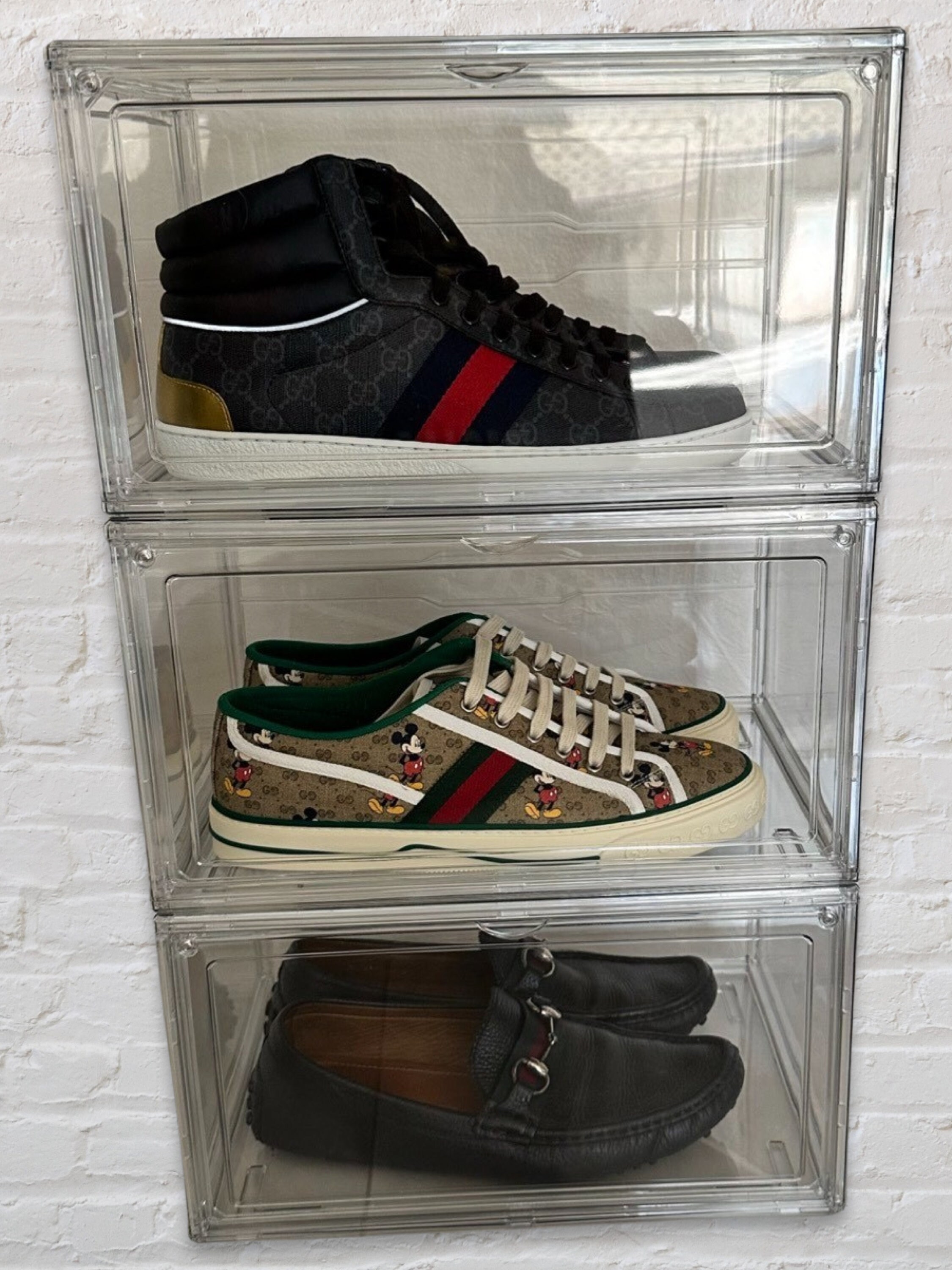 Shoe Storage Boxes Organizer Front and Size Sneaker Case