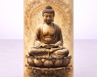 Buddha – Candela LED per la pace e la consapevolezza – Elegante luce per la meditazione