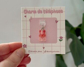 Charm Téléphone USB-C/Lightning Sugary Gummy bear, Breloque Anti-Poussière pour Port USB-C/Lightning, Accessoire pour téléphone