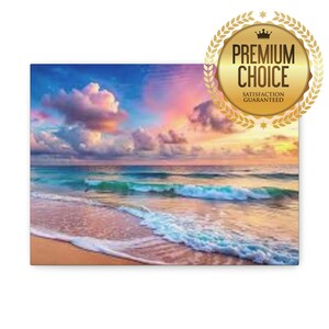 Ocean Sunset Canvas Wall Art: Coastal Home Decor, Beach Lover Gift