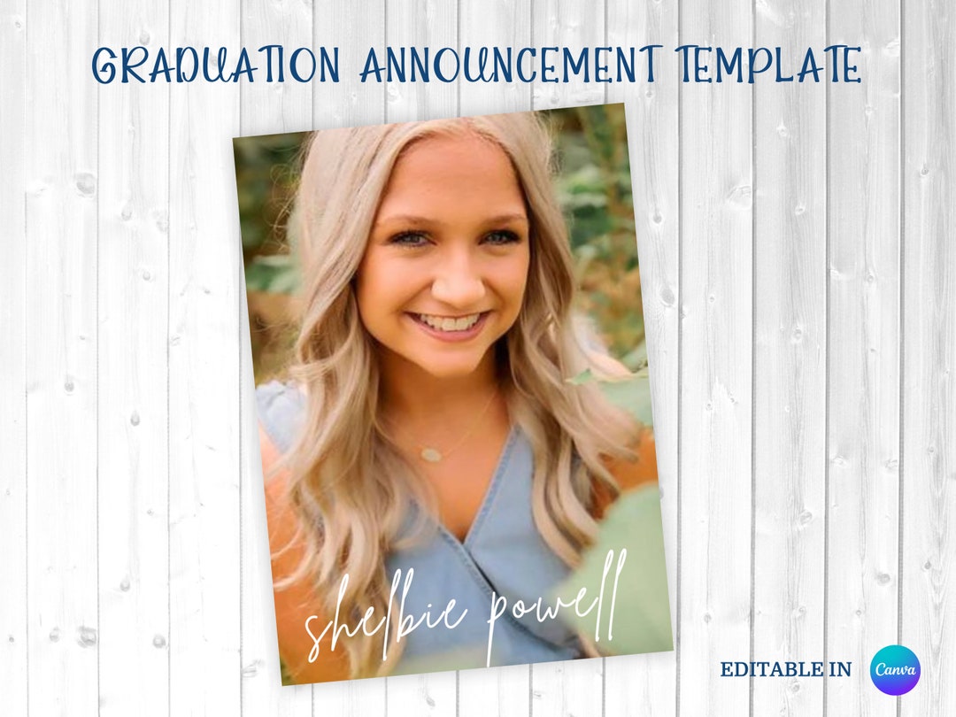 Graduation Party Invitation Instant Download Graduation Announcement