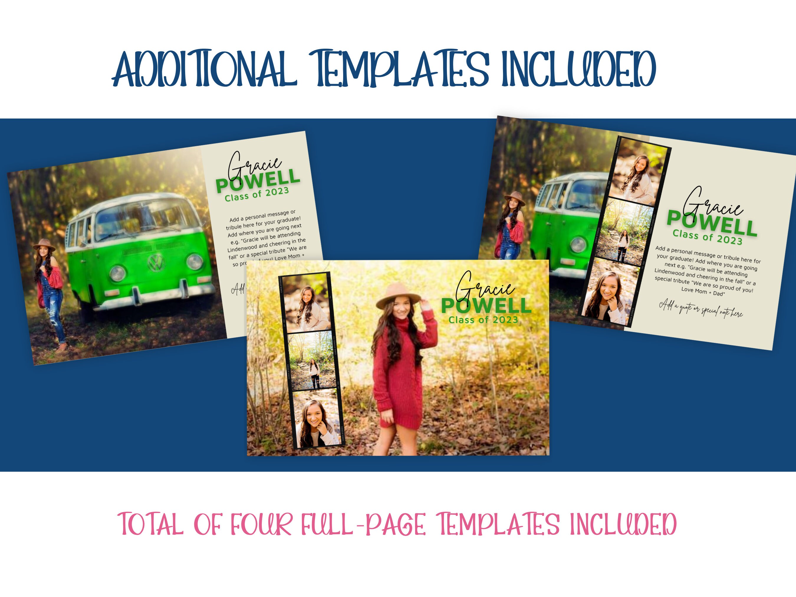 Yearbook Ad Template Half Page Canva Yearbook Ad Template No Photoshop ...