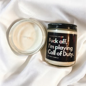 Fuck Off I’m Playing Call of Duty Video Game Candle