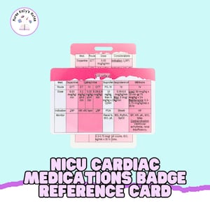 NICU Cardiac Mediation Badge Referenzkarte