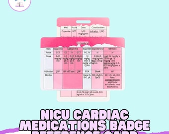NICU Cardiac Mediation Badge Referenzkarte