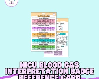 Scheda di riferimento per il badge per gas ematici della TIN: badge indossabile per infermieri di terapia intensiva neonatale, infermieri non infermieristici e assistenti medici