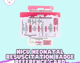 8te Ausgabe NRP Badge Referenzkarte: Neonatal Reanimation Badge Card
