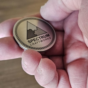 Personalized Challenge Coin, 40mm (over 1.5" diameter) Double-Sided Stainless Steel Coin, Laser Engraved Coin w/ your custom text or logo!
