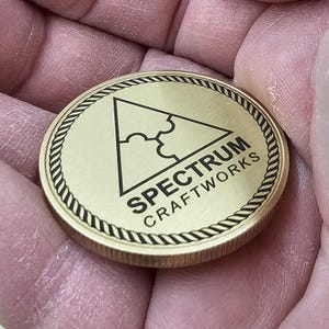 Personalized Brass Challenge Coin: Custom Engraved Logo, Double-Sided (40mm)