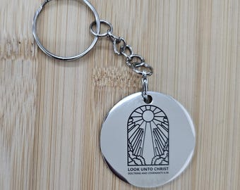 2025 LDS Youth Theme Keychain: Laser Engraved Stainless Steel
