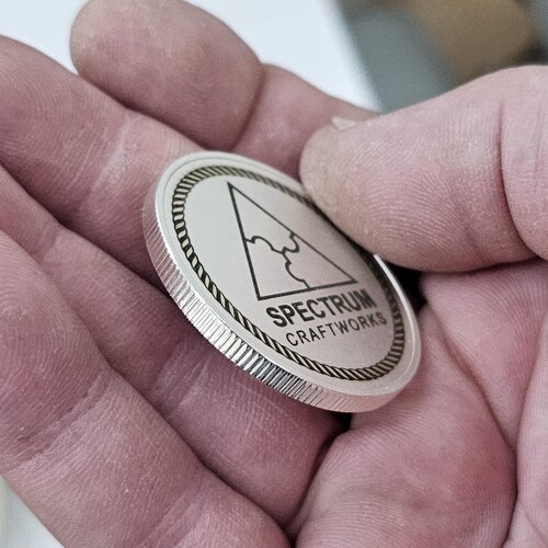 Personalized Challenge Coin: Laser Engraved Double-Sided Metal Coin (40mm)