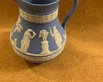 Wedgewood Jasper Ware light blue pitcher.