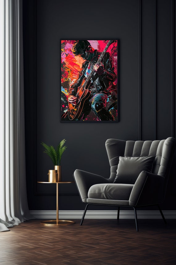 Vibrant Riff - Slim Canvas Print | Urban Rock | Street Style