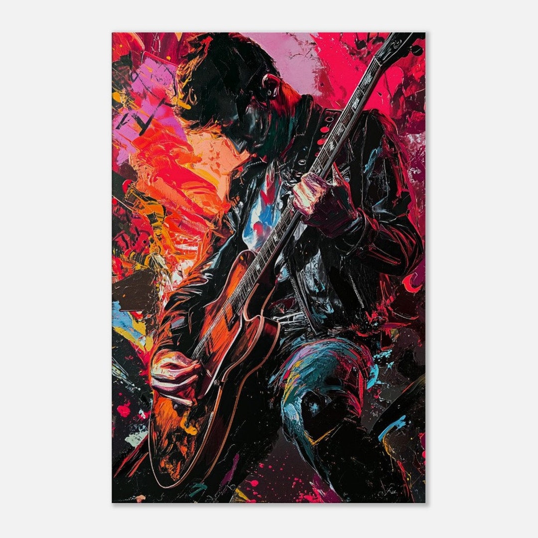 Vibrant Riff - Slim Canvas Print | Urban Rock | Street Style