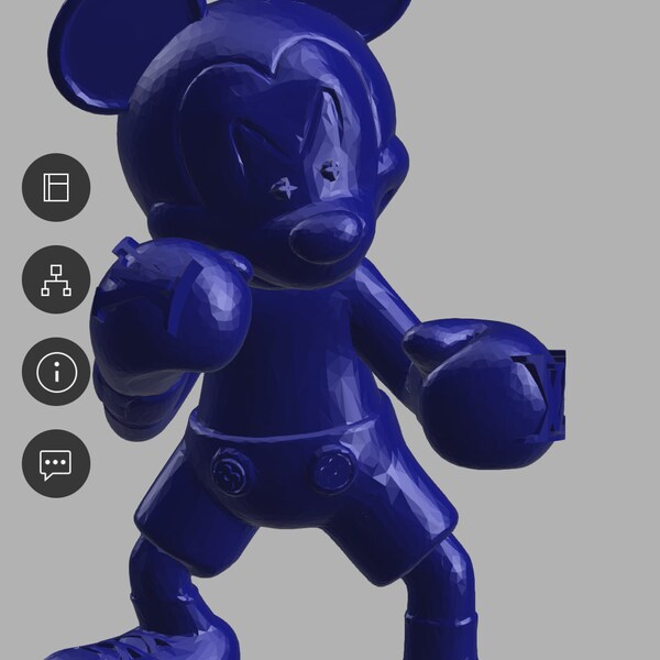 Fichier STL 3D Mickey Mouse Boxe