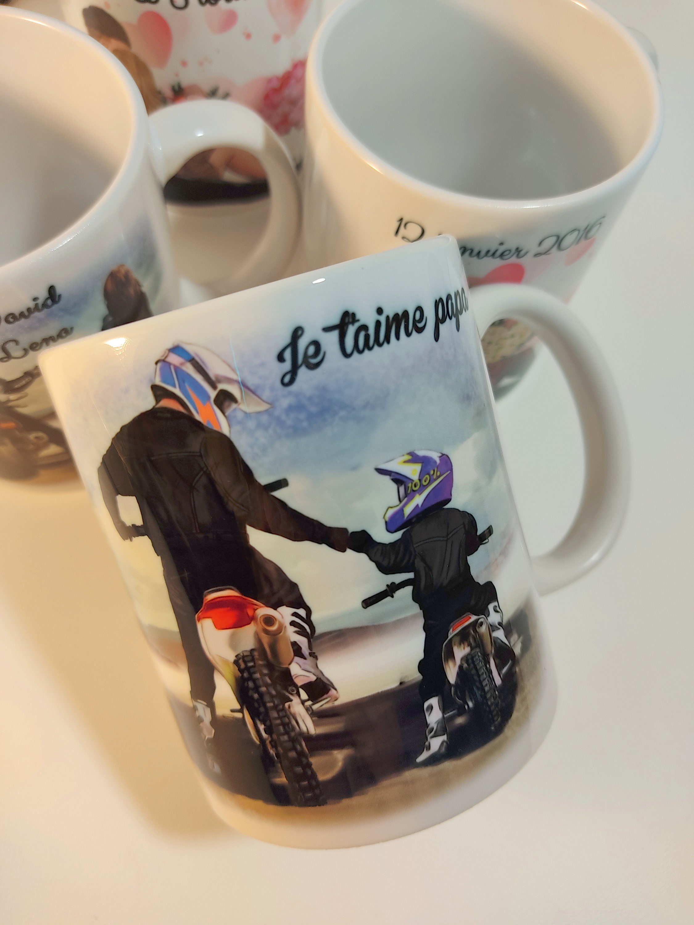 T-shirt Homme Stanley Imagines Vintage Papa motard idée cadeau humour fête  des pères moto designer FAPROD