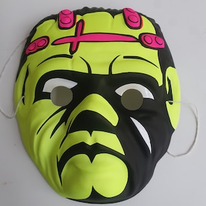 Vinatge 1980s Halloween Lone Star Mask Frankenstein Dead Stock