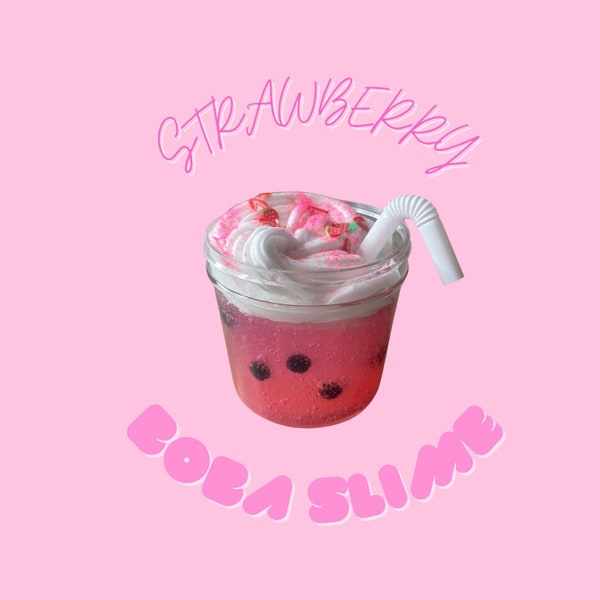 Strawberry Boba Slime