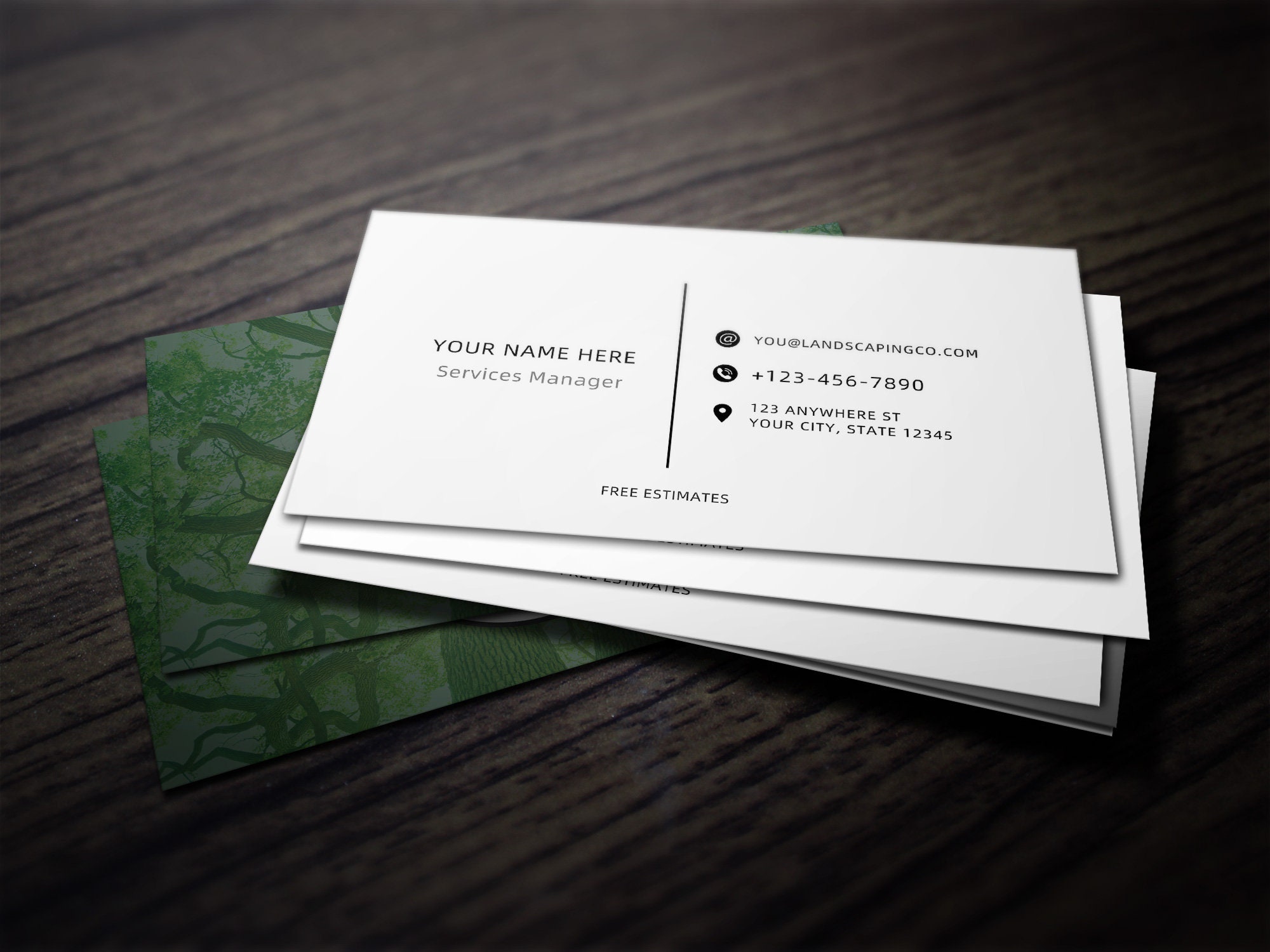 Customizable Landscaping Business Card Template (canva) Etsy