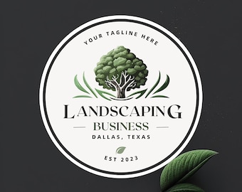 Customizable Landscaping Circle Logo, Tree logo, Arborist logo