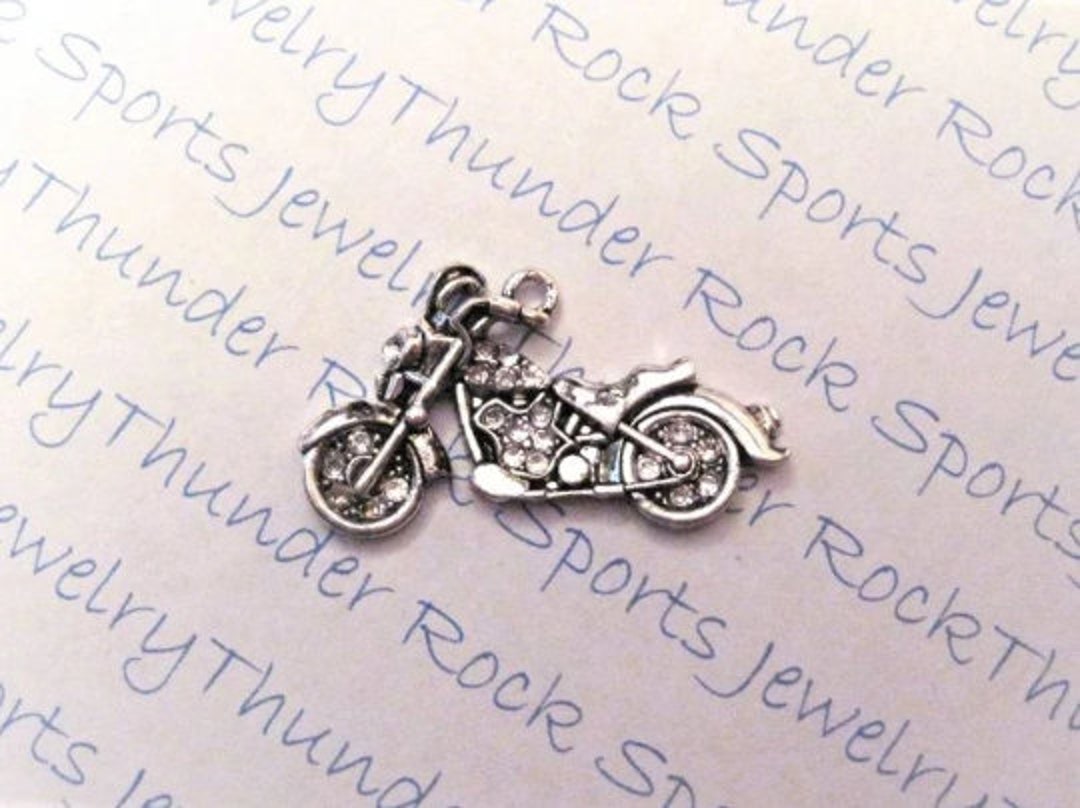 Crystal Motorcycle CHARM Motorcycle Pendant Motorcycle Etsy