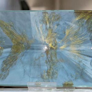 Transparent Blue & Gold accent tray