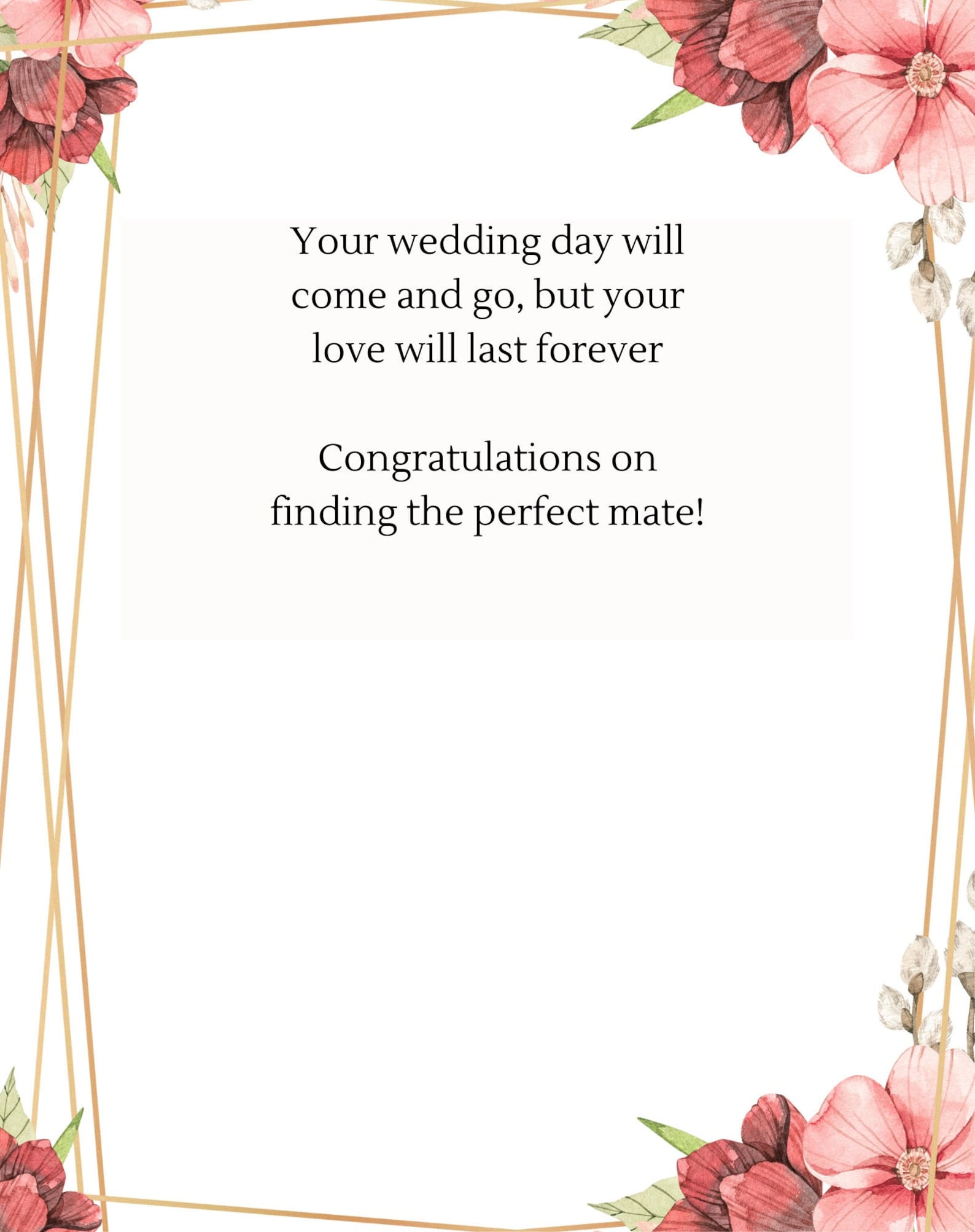 Wedding Card Wishes PRINTABLE Etsy