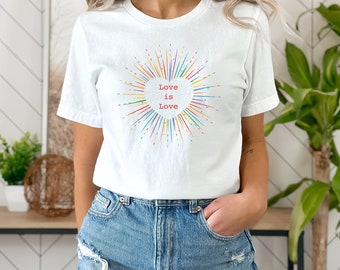 Love is Love Equality, Colorful Heart, Woman's T-shirt