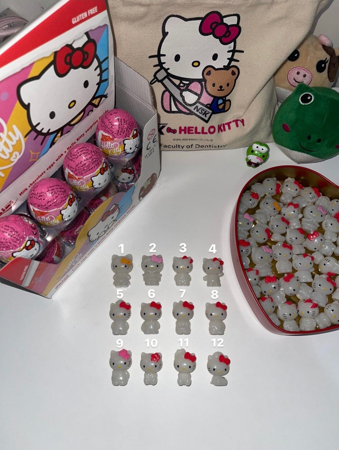 Glow in the Dark Hello Kitty Minifigures, Sanrio Cute Kitty Gift, Hello